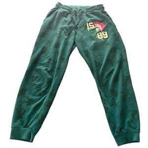 Disney Little Mermaid Ariel 1989‎ Graphic Sweatpants Kids XL Green Shells